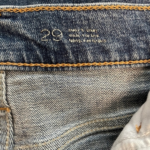 Pilcro Wide Leg High Rise Medium Blue Wash Denim Jean Size 29 - Picture 8 of 11